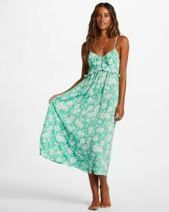 Billabong Rebel Heart Midi Slip Dress SWEET GRASS (gkz0)