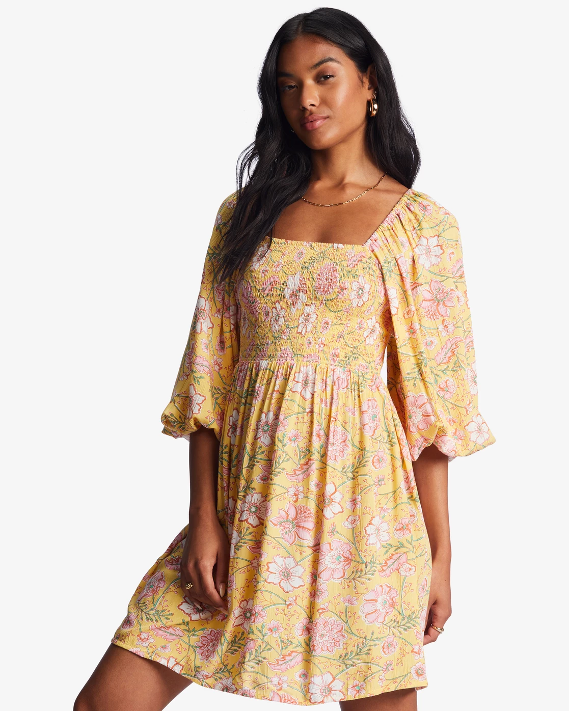 Billabong Paradise Days Mini Dress GOLDEN PEACH (ygf0) 2 Billabong Paradise Days Mini Dress GOLDEN PEACH (ygf0) - Image 2