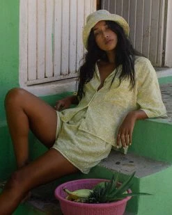 Billabong All Good Button-Down Top LIME (lim)