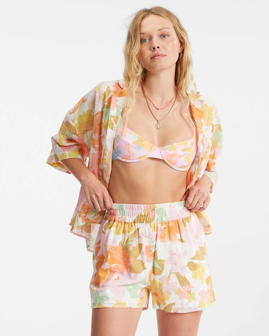 Billabong All Good Button-Down Top MULTI (mul) 2 Billabong All Good Button-Down Top MULTI (mul) - Image 2