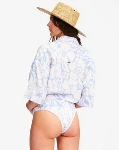 Billabong All Good Button-Down Top RAIN DROP (rad) -billabong shop abjwt00179 billabongw rad bck1
