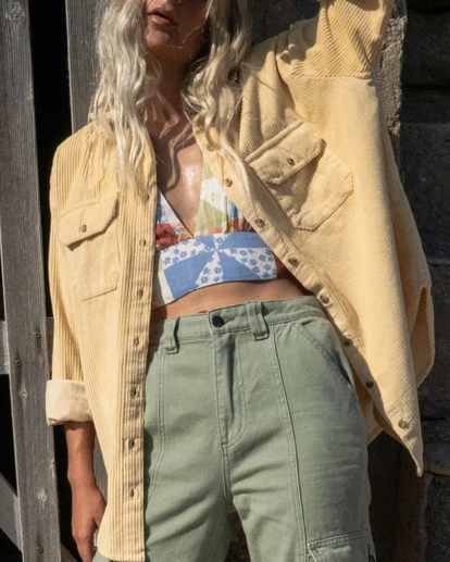 Billabong So Stoked Cord Long Sleeve Top BUTTERMILK (yej0) 6 Billabong So Stoked Cord Long Sleeve Top BUTTERMILK (yej0) - Image 6