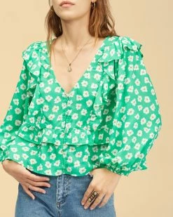Billabong Wrangler Romance Me Top CLOVER (cov) -billabong shop abjwt00236 billabongw cov dtl1