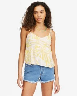 Billabong Hey There Cropped Cami Top SUNBURST (srt) -billabong shop abjwt00263 billabongw srt frt1 1
