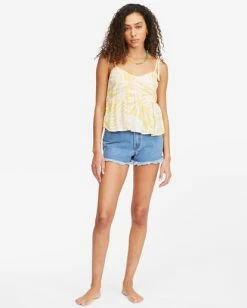 Billabong Hey There Cropped Cami Top SUNBURST (srt) -billabong shop abjwt00263 billabongw srt frt9 1