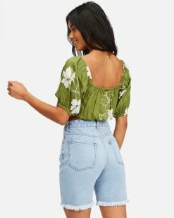 Billabong Sun City Crop Top FERN (frn) -billabong shop abjwt00272 billabongw frn bck1