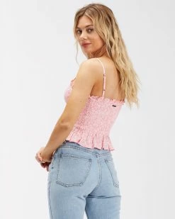 Billabong Keep Your Cool Crop Top PINK SUNSET (mfz0) -billabong shop abjwt00299 billabongw mfz0 bck1