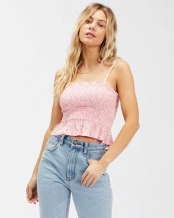 Billabong Keep Your Cool Crop Top PINK SUNSET (mfz0)