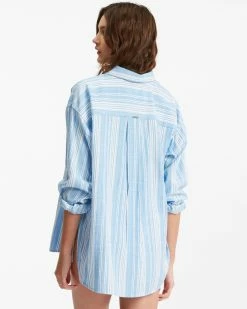 Billabong In The Tide Button-Down Shirt BLUE SKIES (bgb0) -billabong shop abjwt00315 billabongw bgb0 bck1