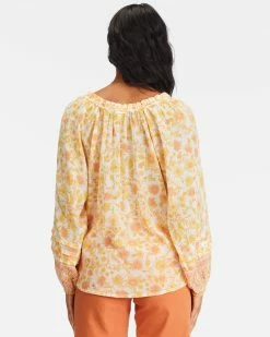 Billabong Free Heart Long Sleeve Blouse SALT CRYSTAL 2 (sc2) -billabong shop abjwt00328 billabongw sc2 bck1