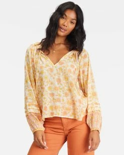 Billabong Free Heart Long Sleeve Blouse SALT CRYSTAL 2 (sc2)