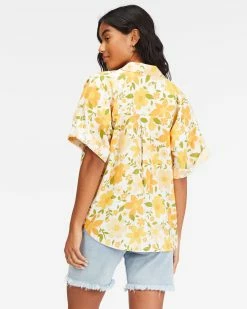 Billabong Made For Sun Button-Up Short Sleeve Shirt SALT CRYSTAL (scs) -billabong shop abjwt00329 billabongw scs bck1