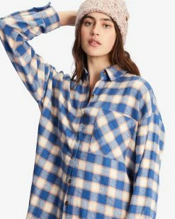 Billabong Easy Breezy Long Sleeve Button-Up Shirt INDIGO LOVE (bng0) 11 Billabong Easy Breezy Long Sleeve Button-Up Shirt INDIGO LOVE (bng0) -billabong shop abjwt00334 billabongw bng0 dtl1