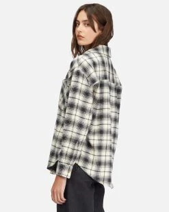 Billabong Easy Breezy Long Sleeve Button-Up Shirt OFF BLACK (ofb) -billabong shop abjwt00334 billabongw ofb bck1