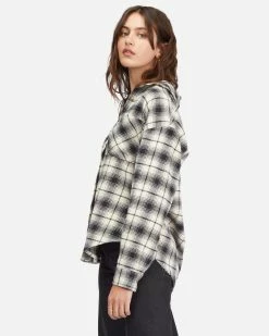 Billabong Easy Breezy Long Sleeve Button-Up Shirt OFF BLACK (ofb) -billabong shop abjwt00334 billabongw ofb sd1