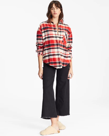 Billabong Easy Breezy Long Sleeve Button-Up Shirt RED MAGIC (rqc0) 6 Billabong Easy Breezy Long Sleeve Button-Up Shirt RED MAGIC (rqc0) - Image 6