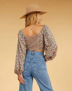 Billabong Salty Blonde Free Love Crop Top MULTI (mul) -billabong shop abjwt00346 billabongw mul bck1