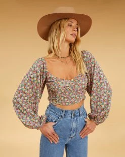 Billabong Salty Blonde Free Love Crop Top MULTI (mul) -billabong shop abjwt00346 billabongw mul sd1