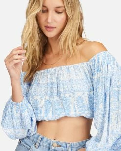 Billabong Sun Daze Top Crop Top SALT CRYSTAL (scs) -billabong shop abjwt00350 billabongw scs dtl1