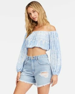 Billabong Sun Daze Top Crop Top SALT CRYSTAL (scs) -billabong shop abjwt00350 billabongw scs sd1