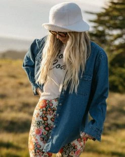 Billabong So Stoked Oversized Button-Down Shirt DARK HAZE (kyk0) -billabong shop abjwt00365 billabongl kyk0 frt1 1