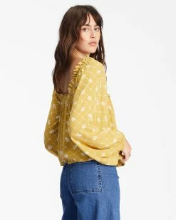 Billabong Fall In Love Long Sleeve Top MULTI 1 (mul1) -billabong shop abjwt00370 billabongw mul1 bck1