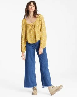 Billabong Fall In Love Long Sleeve Top MULTI 1 (mul1) -billabong shop abjwt00370 billabongw mul1 frt9