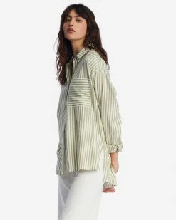 Billabong In The Tide Road Trippin Long Sleeve Shirt AVOCADO (avo) -billabong shop abjwt00382 billabongw avo sd1