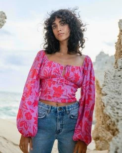 Billabong On Your Mind Crop Top BRIGHT ORCHID (php0)