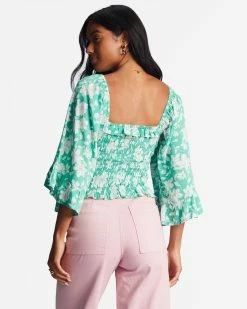 Billabong Be My Babe Bell Sleeve Top SWEET GRASS (gkz0) 8 Billabong Be My Babe Bell Sleeve Top SWEET GRASS (gkz0) -billabong shop abjwt00391 billabongw gkz0 bck1