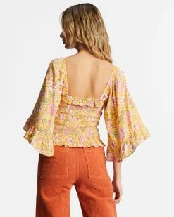 Billabong Be My Babe Bell Sleeve Top GOLDEN PEACH (ygf0) 9 Billabong Be My Babe Bell Sleeve Top GOLDEN PEACH (ygf0) -billabong shop abjwt00391 billabongw ygf0 bck1