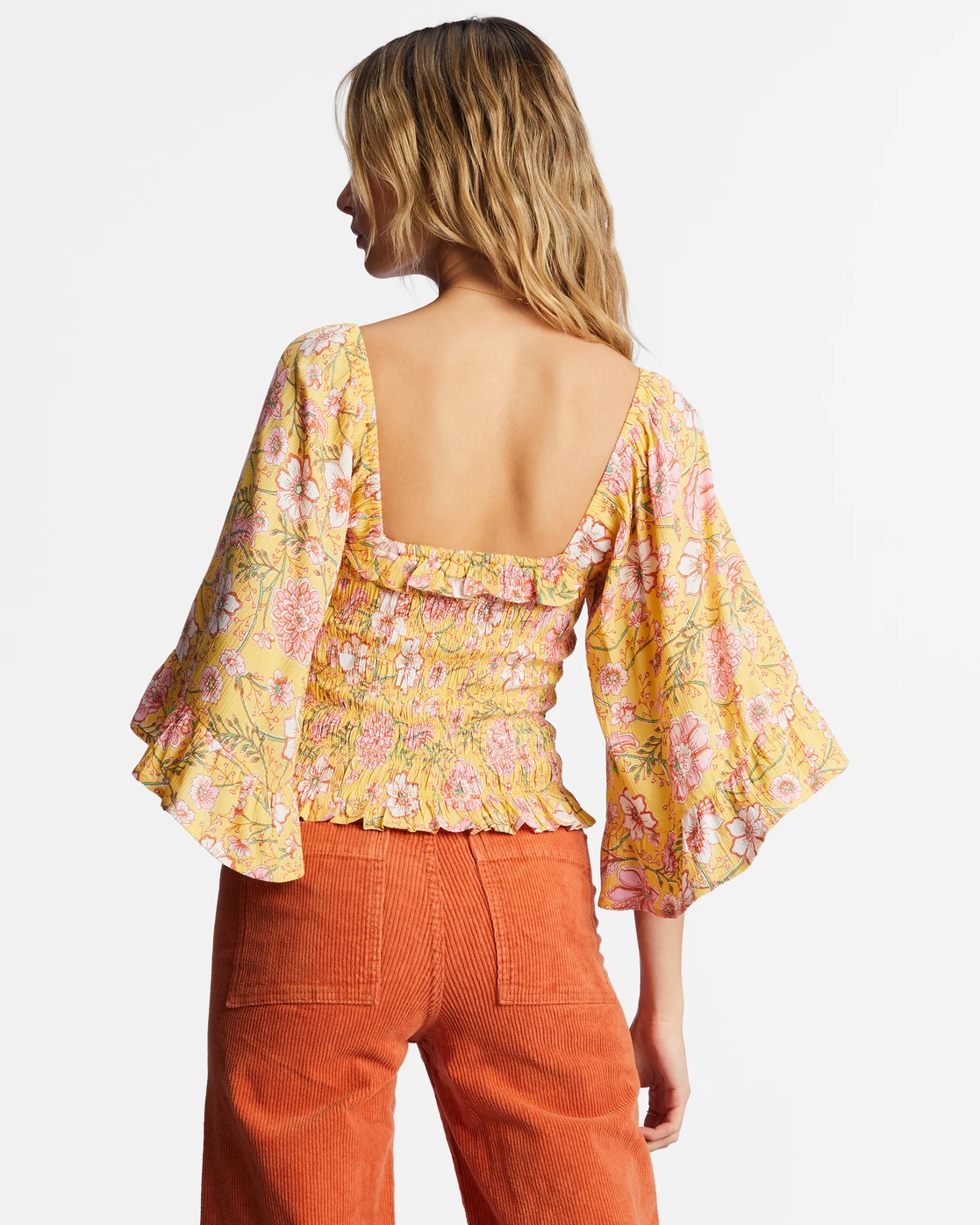 Billabong Be My Babe Bell Sleeve Top GOLDEN PEACH (ygf0) 4 Billabong Be My Babe Bell Sleeve Top GOLDEN PEACH (ygf0) - Image 4