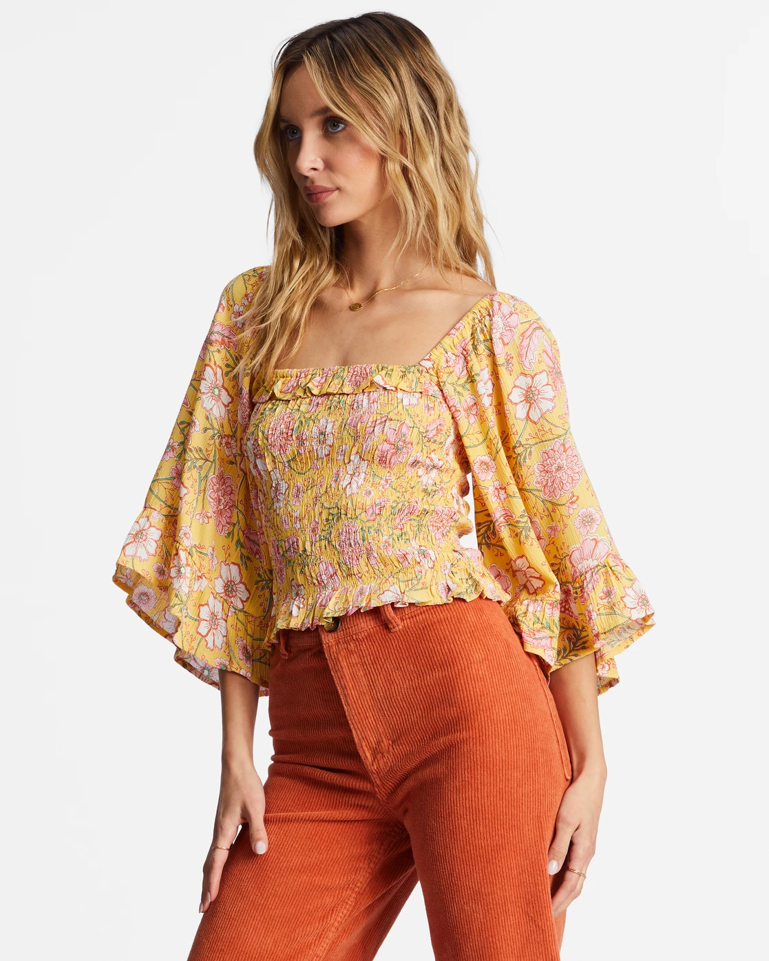 Billabong Be My Babe Bell Sleeve Top GOLDEN PEACH (ygf0) 5 Billabong Be My Babe Bell Sleeve Top GOLDEN PEACH (ygf0) - Image 5