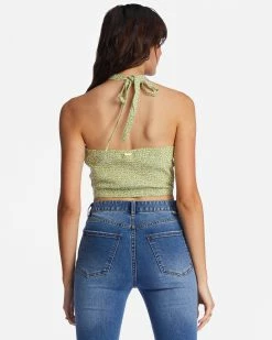 Billabong Retro Wave Crop Top MOSS MEADOW (gkv0) -billabong shop abjwt00395 billabongw gkv0 bck1