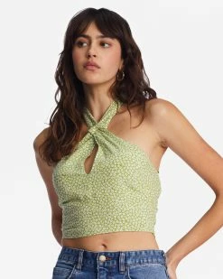 Billabong Retro Wave Crop Top MOSS MEADOW (gkv0) -billabong shop abjwt00395 billabongw gkv0 dtl1