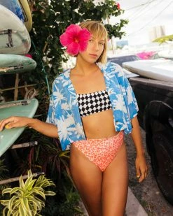 Billabong Sun Is Shining Cropped Shirt BLUE HAWAII (bmm0)