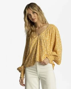 Billabong Late Night Shirt GOLDIE (ykv0) -billabong shop abjwt00407 billabongw ykv0 frt1 1