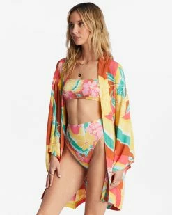 Billabong Loveland 2 Kimono Beach Cover Up BRICK (brk) 8 Billabong Loveland 2 Kimono Beach Cover Up BRICK (brk) -billabong shop abjx600163 billabongw brk sd1