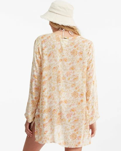 Billabong Blue Skies Gauze Beach Cover-Up WHITE/MULTI (wmu) 6 Billabong Blue Skies Gauze Beach Cover-Up WHITE/MULTI (wmu) - Image 6