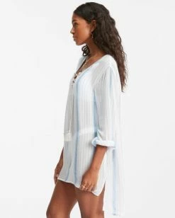 Billabong Blue Skies Mini Beach Cover-Up BLISS BLUE (bll0) -billabong shop abjx600168 billabongw bll0 sd1 3