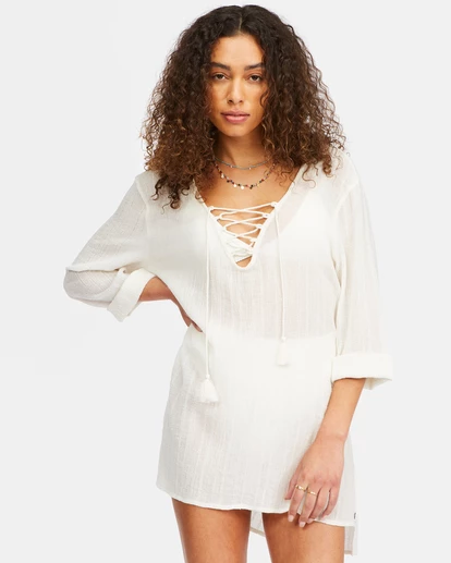 Billabong Blue Skies Mini Beach Cover-Up SALT CRYSTAL (scs) 4 Billabong Blue Skies Mini Beach Cover-Up SALT CRYSTAL (scs) - Image 4