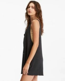 Billabong Fade Away Button-Up Knit Romper OFF BLACK (ofb) 10 Billabong Fade Away Button-Up Knit Romper OFF BLACK (ofb) -billabong shop abjx600175 billabongw ofb sd1 1