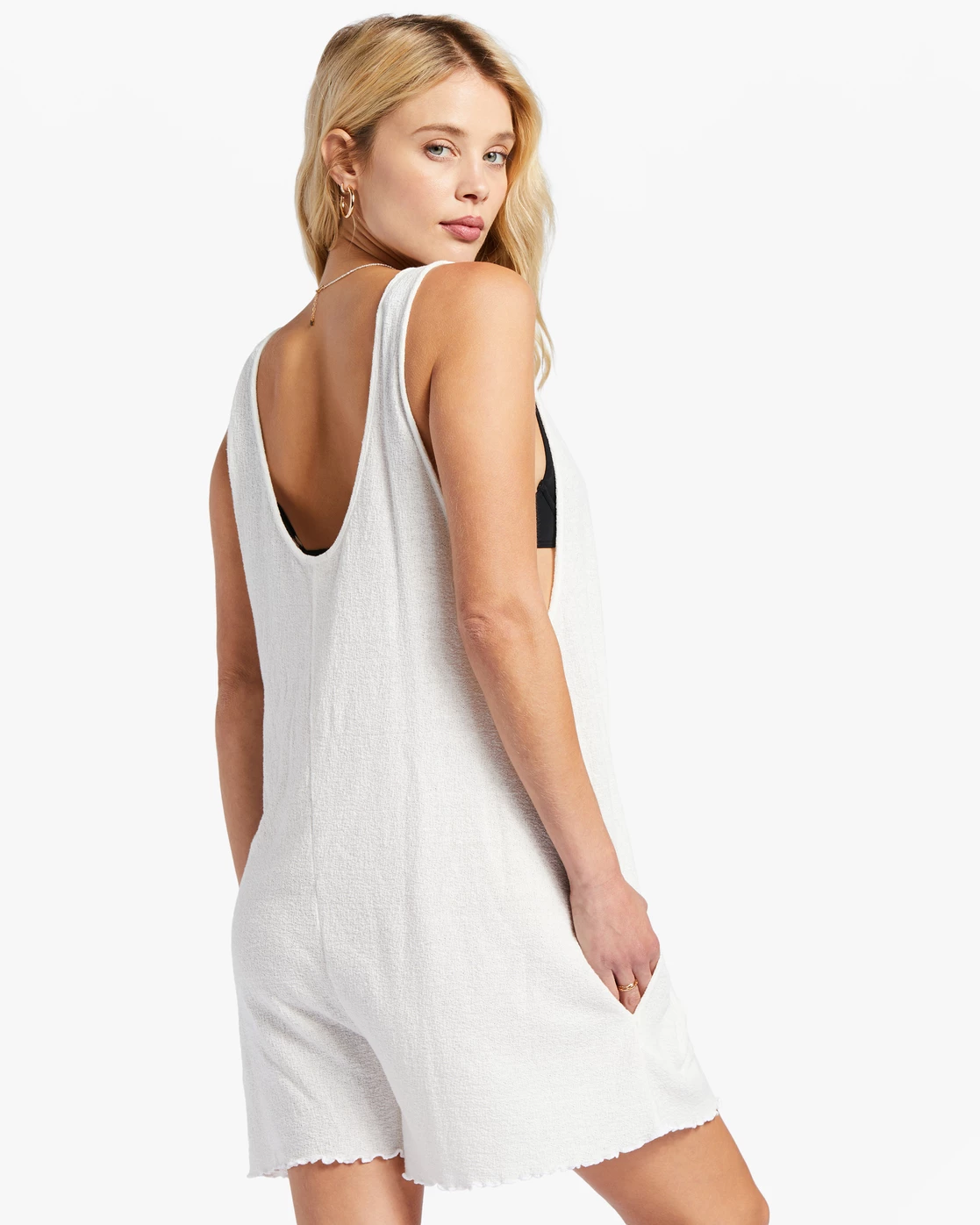 Billabong Fade Away Button-Up Knit Romper SALT CRYSTAL (scs) 3 Billabong Fade Away Button-Up Knit Romper SALT CRYSTAL (scs) - Image 3