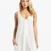 Billabong Fade Away Button-Up Knit Romper SALT CRYSTAL (scs)