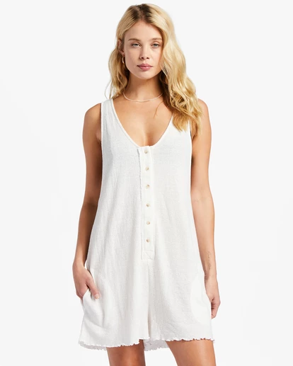 Billabong Fade Away Button-Up Knit Romper SALT CRYSTAL (scs) 4 Billabong Fade Away Button-Up Knit Romper SALT CRYSTAL (scs) - Image 4