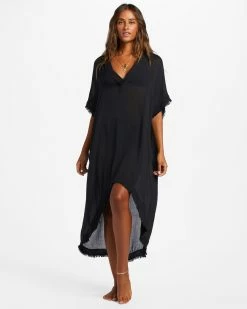Billabong Found Love Midi Beach Cover-Up BLACK PEBBLE (bpb)