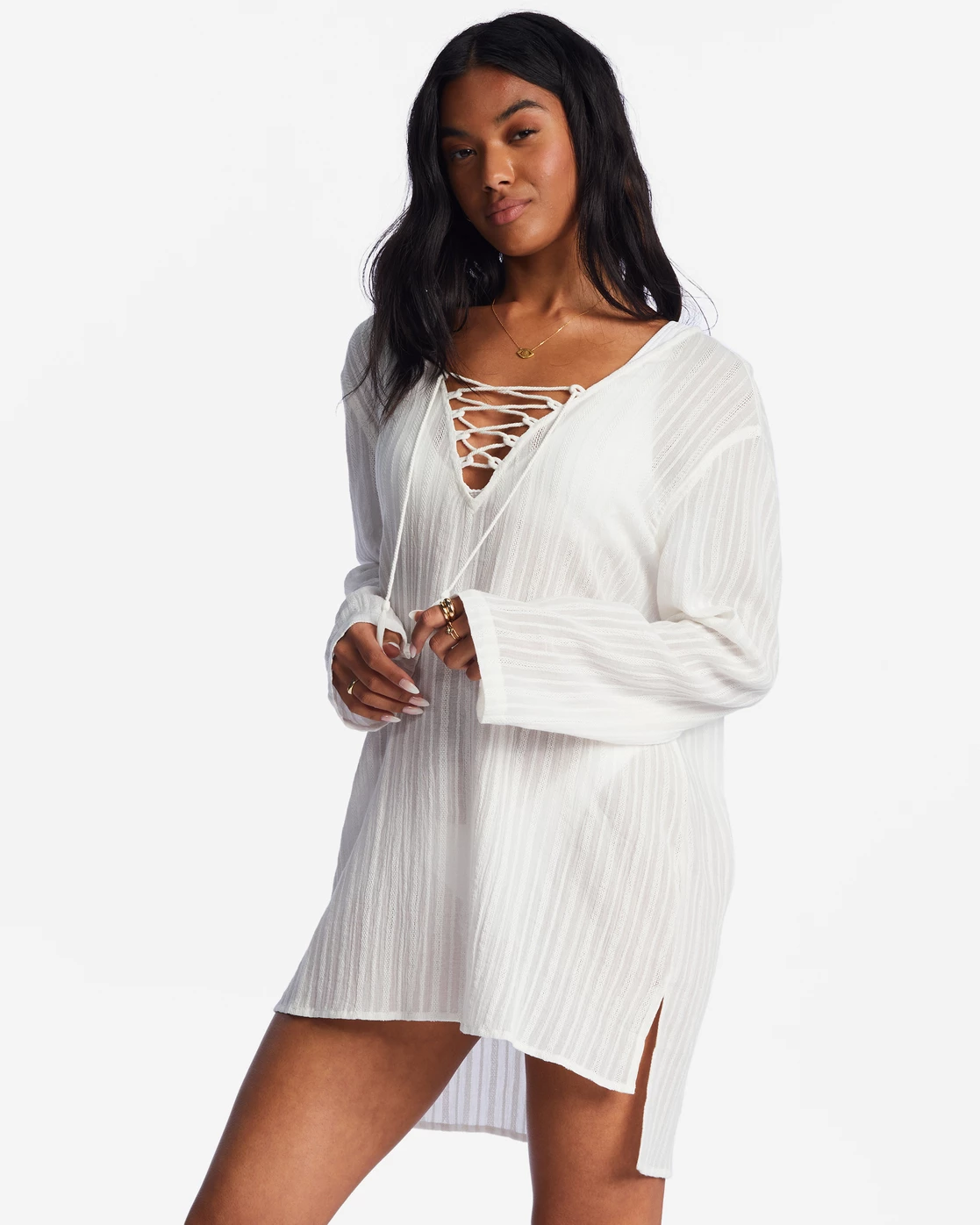 Billabong Blue Skies Swim Cover Up SALT CRYSTAL (scs) 2 Billabong Blue Skies Swim Cover Up SALT CRYSTAL (scs) - Image 2