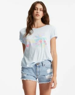 Billabong Coastal Dreamer Boyfriend T-Shirt MORNING SKY (bzp0)