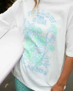Alternative view of Billabong In The Garden Boyfriend T-Shirt SALT CRYSTAL (scs)
