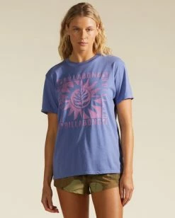 Billabong A/Div Tee Short Sleeve UPF 50 T-Shirt BLUE MOUNTAIN (pmk0) -billabong shop abjzt00620 billabongw pmk0 frt1 5